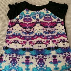 Stitchfix Black Purple & White Tshirt